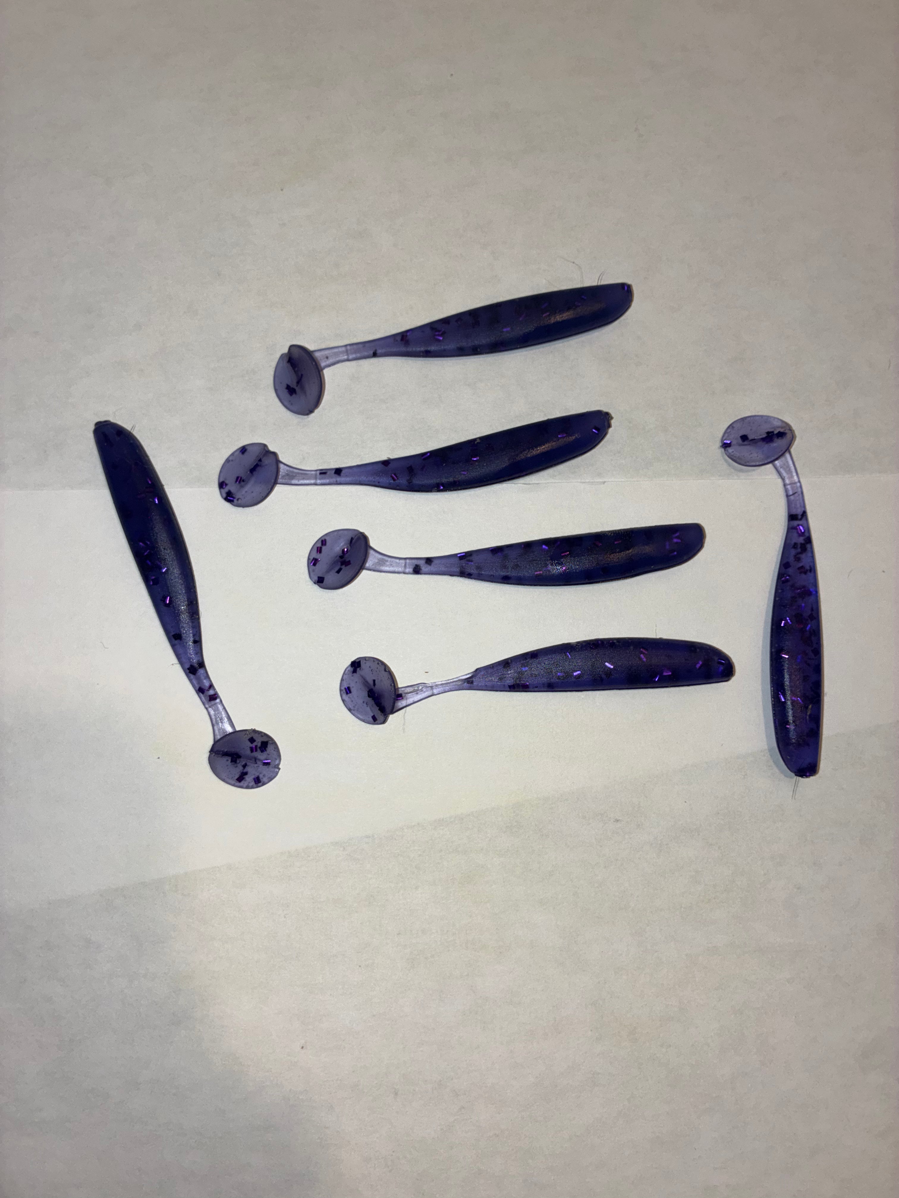 6 Pack of 3’’ paddle tail swim baits